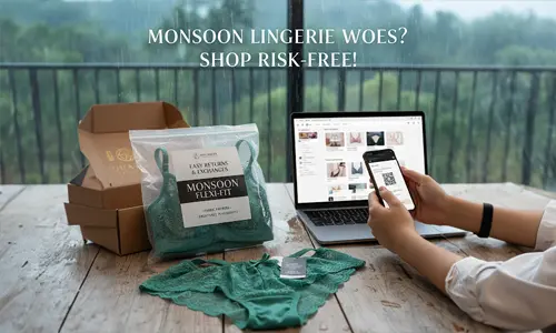 Online lingerie shopping with easy return and exchange options for monsoon season