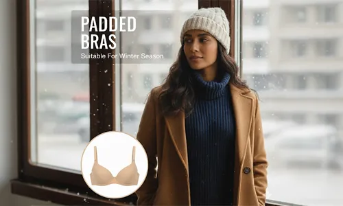 Padded Bra Prevents Nipple Show in Winter Outfits