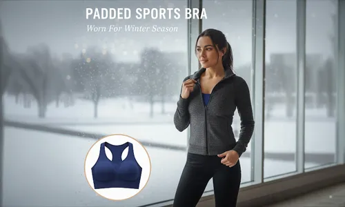 Padded Sports Bra Prevents Nipple Show in Winter Outfits