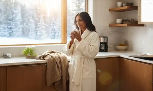 Robes as winter loungewear