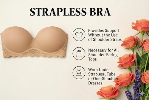 Strapless bra