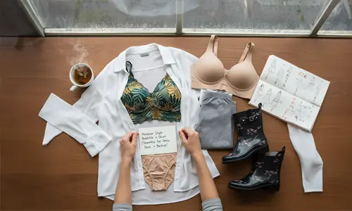 Stylish monsoon lingerie layering with bralettes and comfortable outfits