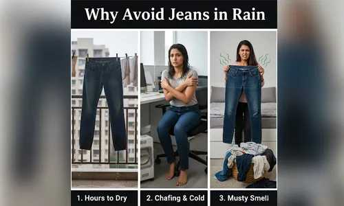 Why avoid jeans in rainy weather