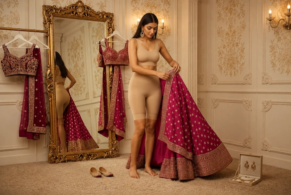 How to Wear Shapewear Under Lehenga