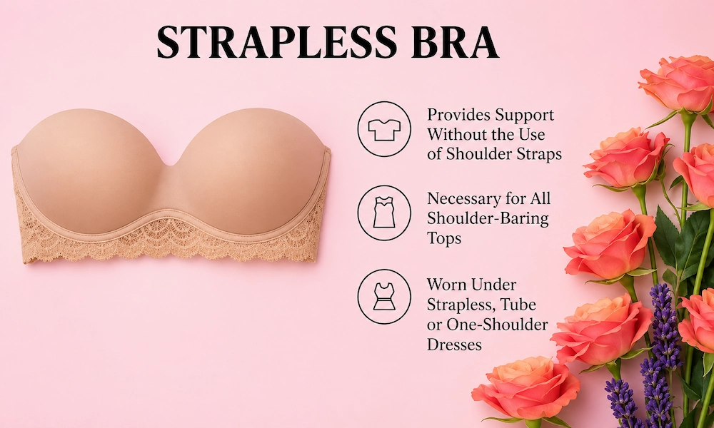 Strapless bra