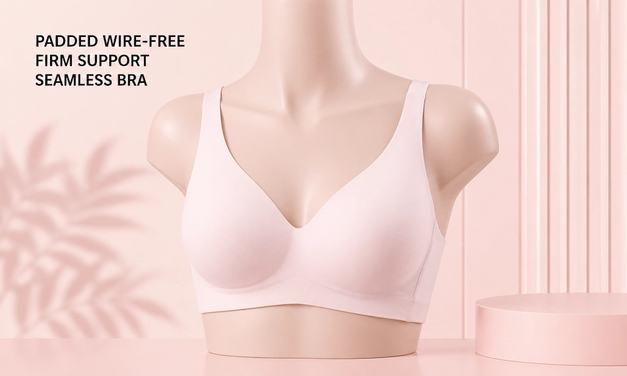 Padded Wire-free Firm Support Seamless Bra