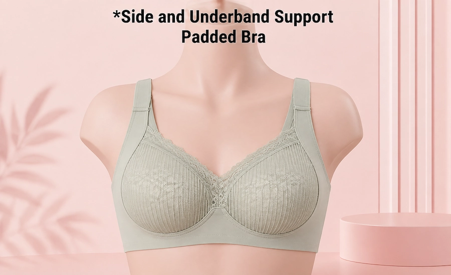 Side and Underband Support Padded Bra