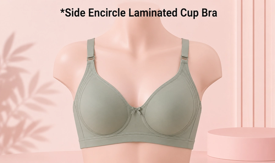 Side Encircle Laminated Cup Bra