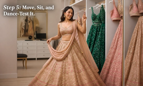 Check fitting after wearing lehenga and shapewear