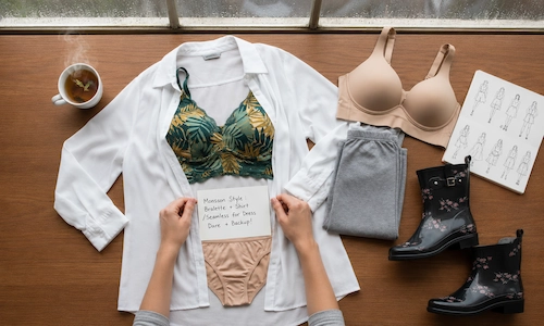 Stylish monsoon lingerie layering