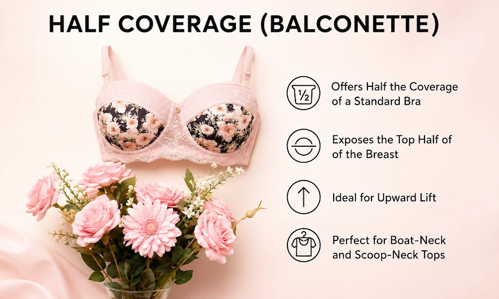 Half Coverage Bra