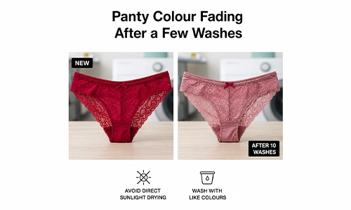 panty colour fading after few washing 