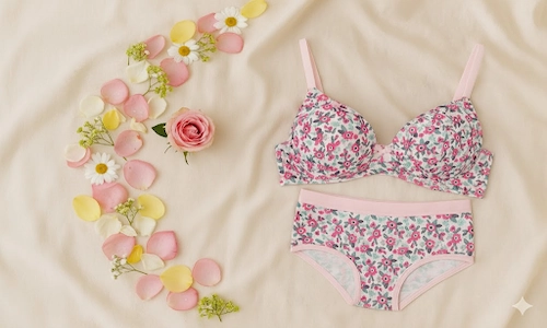 Printed Lingerie Set