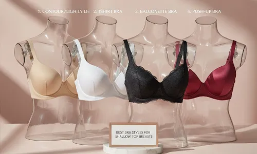 bra styles for shallow top breasts