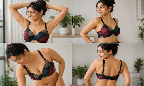 Testing bra fit by moves