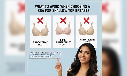 what to avoid while choosing bras for shallow breast