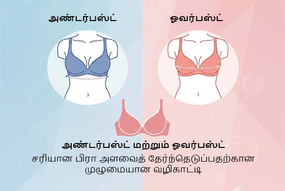 அண்டர்பஸ்ட் மற்றும் ஓவர்பஸ்ட்: சரியான பிரா அளவைத் தேர்ந்தெடுப்பதற்கான முழுமையான வழிகாட்டி