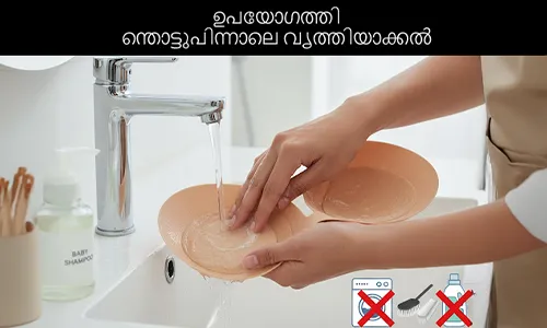 സ്റ്റിക്ക്-ഓൺ ബ്രാ ഉപയോഗിച്ചതിന് ശേഷം