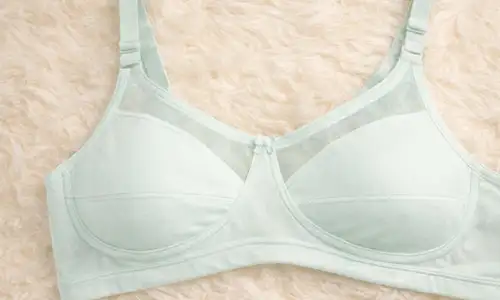 Mesh Neckline Non-Padded Everyday Bra