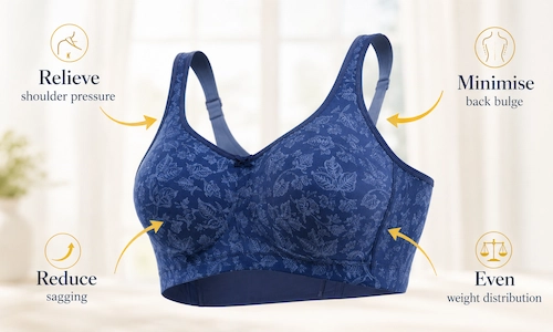 Seamed High Support Moulded Everyday Bra