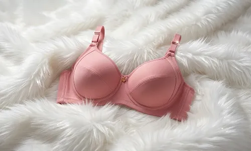 Brandied Apricot Seamed Non Padded Wired Bra