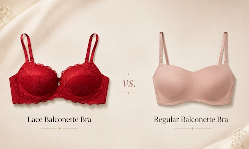 Lace vs Regular Balconette Bra