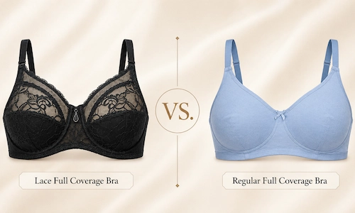 Full Coverage Lace Bra vs Regular Bra
