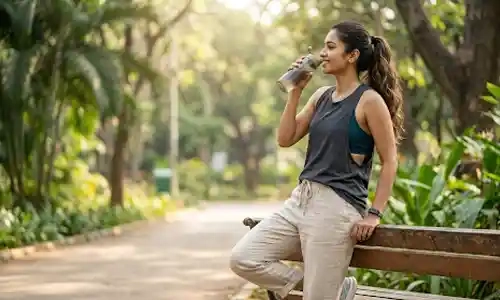 Full Coverage Sports Bra with a Relaxed Top