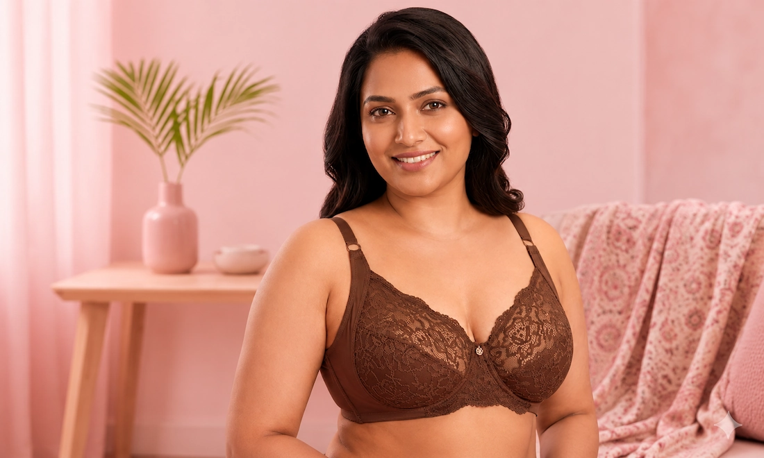 Shyaway Seamed Lightly Padded Wired Lace Bra