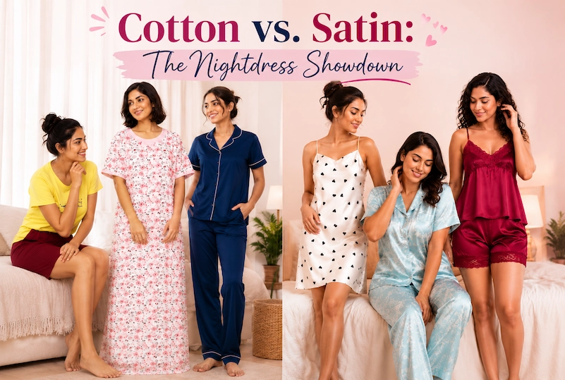 Cotton vs Satin Nightdress