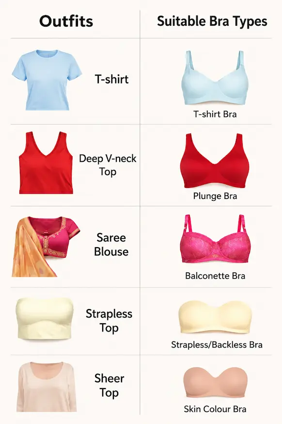 Choose the Bra Based on Your Outfit