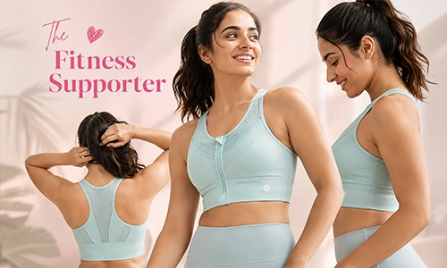 The Fitness Supporter : Shyle Light Blue Sports Bra