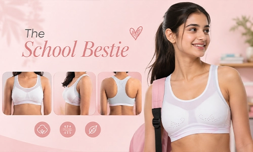 The School Bestie: Shyle Teens Blush Pink Full Coverage Everyday Wear Bra