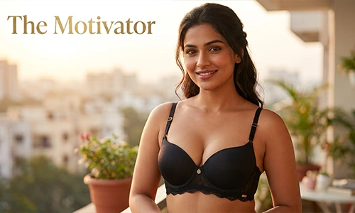 The Motivator: Susie Black Bean Padded Wired Ultimate Push Up Bra