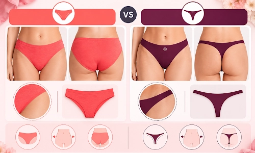 ബിക്കിനി പാന്റീസും തോങ് പാന്റീസും തമ്മിലുള്ള പ്രധാന വ്യത്യാസങ്ങൾ